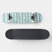 Skateboard Musique Vintage bleu (Horz)