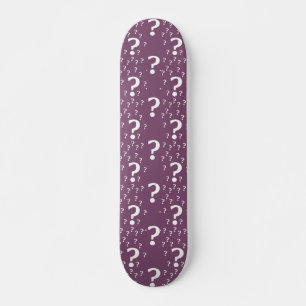 Skateboard Mystère question marque énigme puzzle mauve