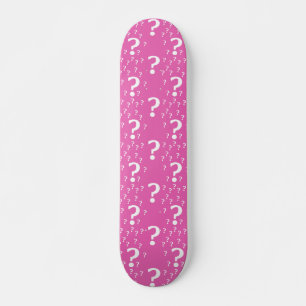 Skateboard Mystère question marque énigme puzzle rose