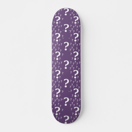 Skateboard Mystère question marque énigme puzzle violet (Devant)