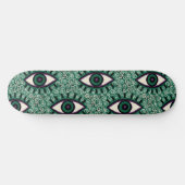 Skateboard "Mystic Emerald Eyes" - Psychedelic Swirl Seamless (Horz)