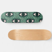 Skateboard "Mystic Emerald Eyes" - Psychedelic Swirl Seamless (Horz)