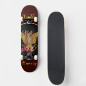 Skateboard Mystic Griffin avec des épées (Devant)