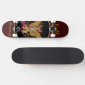 Skateboard Mystic Griffin avec des épées (Horz)