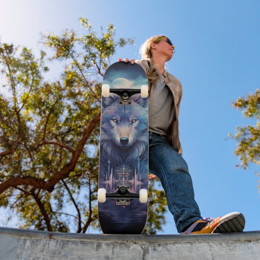 Skateboard Mystic Moon Wolf Guardian (Extérieur 1)