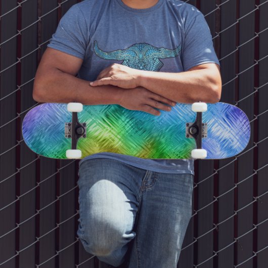 Skateboard Mystic Topaz Blue Glassy Texture (Extérieur 3)