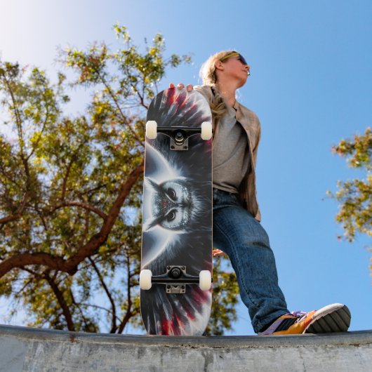 Skateboard Mystical Cosmic Celestial Owl (Extérieur 1)