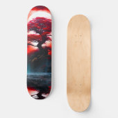 Skateboard Mystical Red Tree Under Full Moon (Recto)