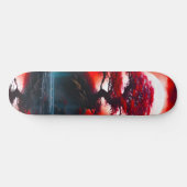 Skateboard Mystical Red Tree Under Full Moon (Horz)
