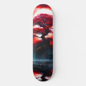 Skateboard Mystical Red Tree Under Full Moon (Recto)