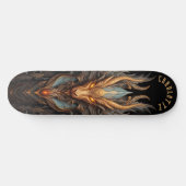 Skateboard Mythical Dragon with Tribal Patterns Dark Fantasy (Horz)