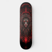 Skateboard Mythical Lion with Tribal Patterns Dark Fantasy (Recto)