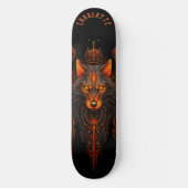 Skateboard Mythical Werewolf Tribal Patterns Dark Fantasy (Recto)