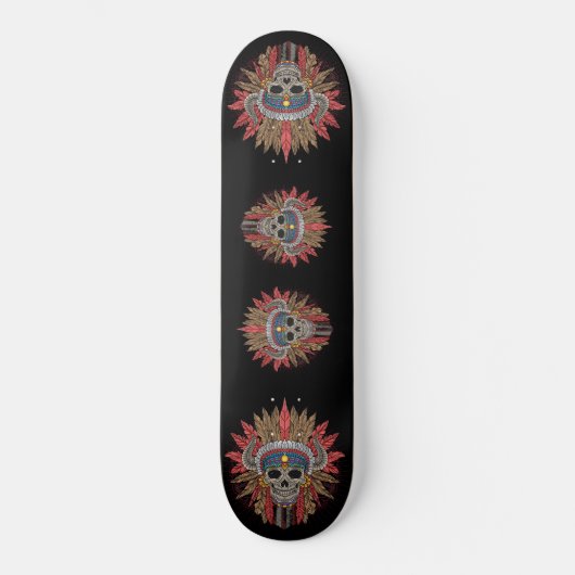 Skateboard Native American Skeleton Chief Skboard (Recto)