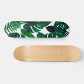 Skateboard Nature tropicale Monstera aquarelle Peinture, Bota (Horz)