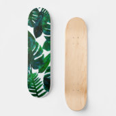 Skateboard Nature tropicale Monstera aquarelle Peinture, Bota (Recto)