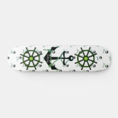 Skateboard Navire pirate moderne, ajoutez un nom (Horz)