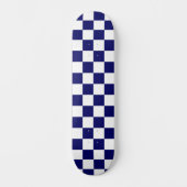 Skateboard Navy Blue and White Checkerboard Pattern (Recto)