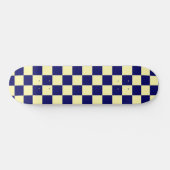 Skateboard Navy Blue and Yellow Checkerboard Pattern (Horz)