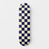 Skateboard Navy Blue and Yellow Checkerboard Pattern (Recto)