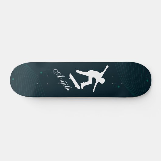 Skateboard Navy Blue Simple Modern Custom Skate (Horz)
