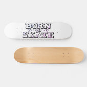 Skateboard Né pour patiner le texte des graffitis blancs (Horz)