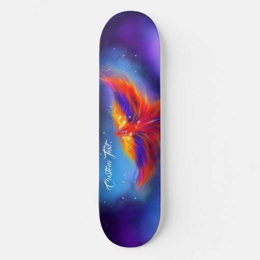 Skateboard Nebula pourpre émergée du Phoenix de l'espace (Recto)