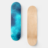 Skateboard Nebula Turquoise | Skateboard cosmique (Recto)