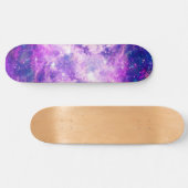 Skateboard Nébuleuse de l'espace étoilé Turquoise (Horz)