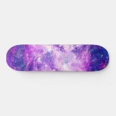 Skateboard Nébuleuse de l'espace étoilé Turquoise (Horz)