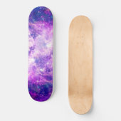 Skateboard Nébuleuse de l'espace étoilé Turquoise (Recto)