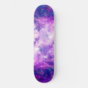 Skateboard Nébuleuse de l'espace étoilé Turquoise
