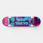 Skateboard Neo Tokyo Cyberpunk Car Synthwave Street (Horz)