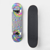 Skateboard Neon Arc-en-ciel Spiral Fractal Art numérique Abst (Recto)