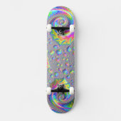 Skateboard Neon Arc-en-ciel Spiral Fractal Art numérique Abst (Recto)