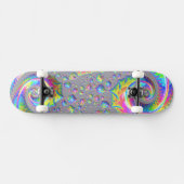Skateboard Neon Arc-en-ciel Spiral Fractal Art numérique Abst (Horz)