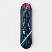 Skateboard "Neon Blade Warrior : Cyberpunk Samurai (Devant)
