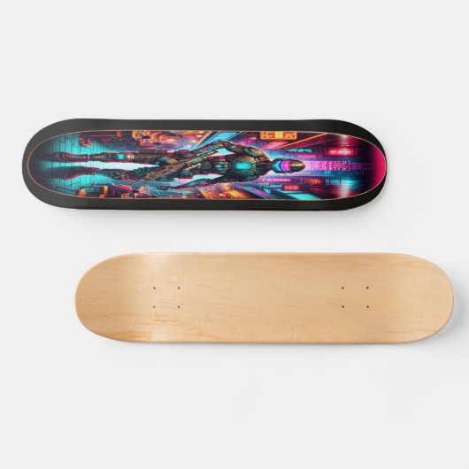 Skateboard Neon Bounty : Cyber Hunter (Horz)