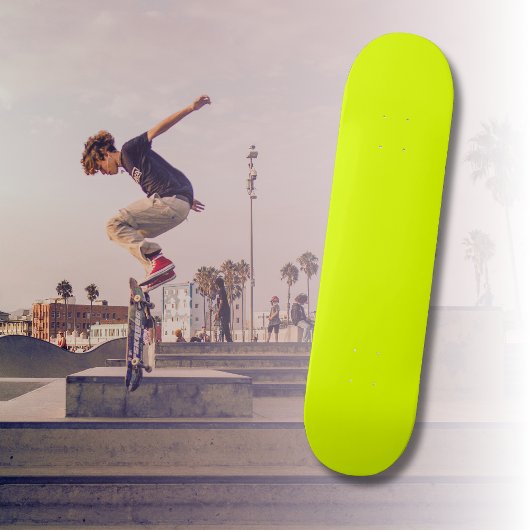 Skateboard Neon Chartreuse couleur solide | Couleur tendance