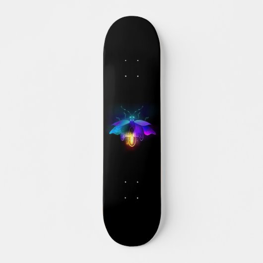 Skateboard Neon Firefly sur noir (Devant)