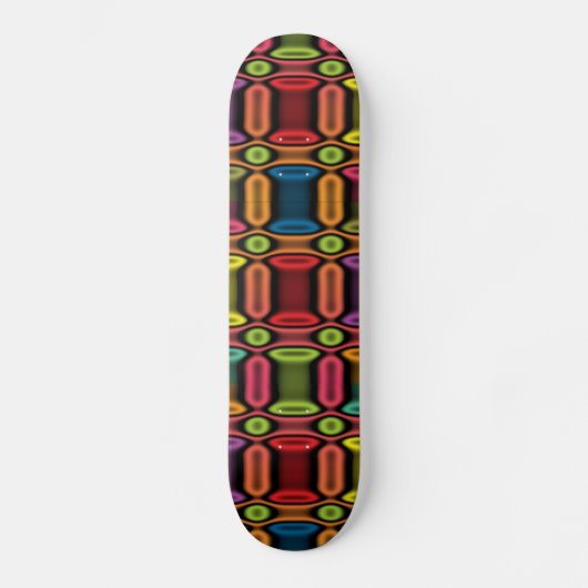 Skateboard Néon géométrique (Recto)