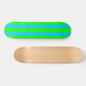 Skateboard Neon Lime Green et Turquoise Blue Striboard (Horz)