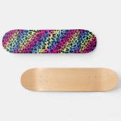 Skateboard Neon Rainbow Leopard Motif Imprimer (Horz)