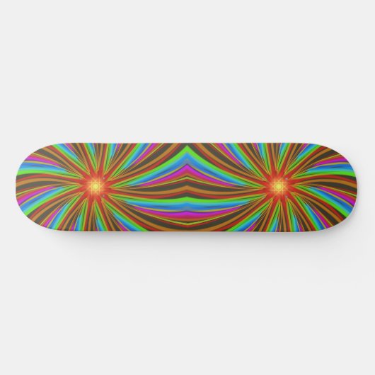 Skateboard Neon Spiral Vortex – Vibrant Fractal Motion Design (Horz)