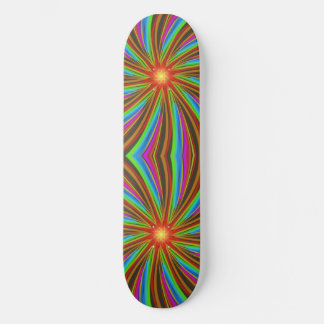 Skateboard Neon Spiral Vortex – Vibrant Fractal Motion Design