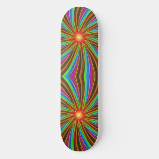 Skateboard Neon Spiral Vortex – Vibrant Fractal Motion Design (Recto)