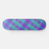 Skateboard Neon Turquoise & Purple Stripes (Horz)