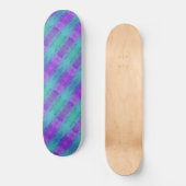 Skateboard Neon Turquoise & Purple Stripes (Recto)