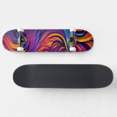 SKATEBOARD NEON WAVES (Horz)