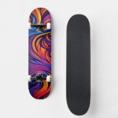 SKATEBOARD NEON WAVES (Recto)